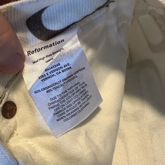 Reformation High Rise Straight Jean - Picture 3 of 8